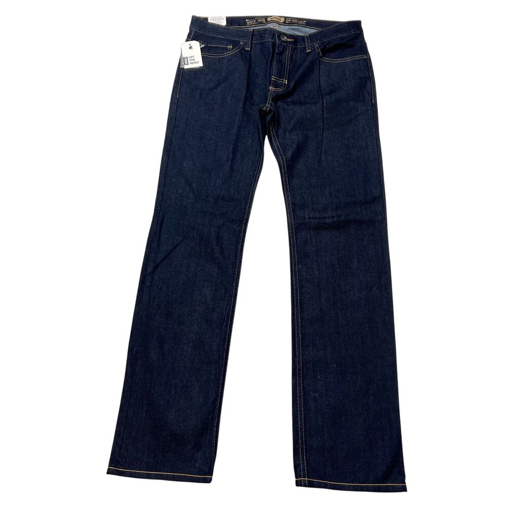 Vans Off the Wall Slimbo Denim Jeans Women 32x32 Dark Blue Slim Fit Low Rise New